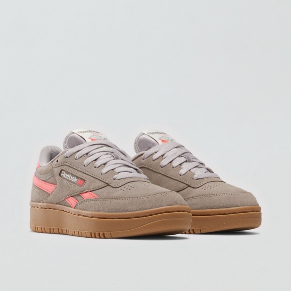 Reebok Club C Double Revenge Taupe and Coral Sneakers size 8 - Picture 3 of 6